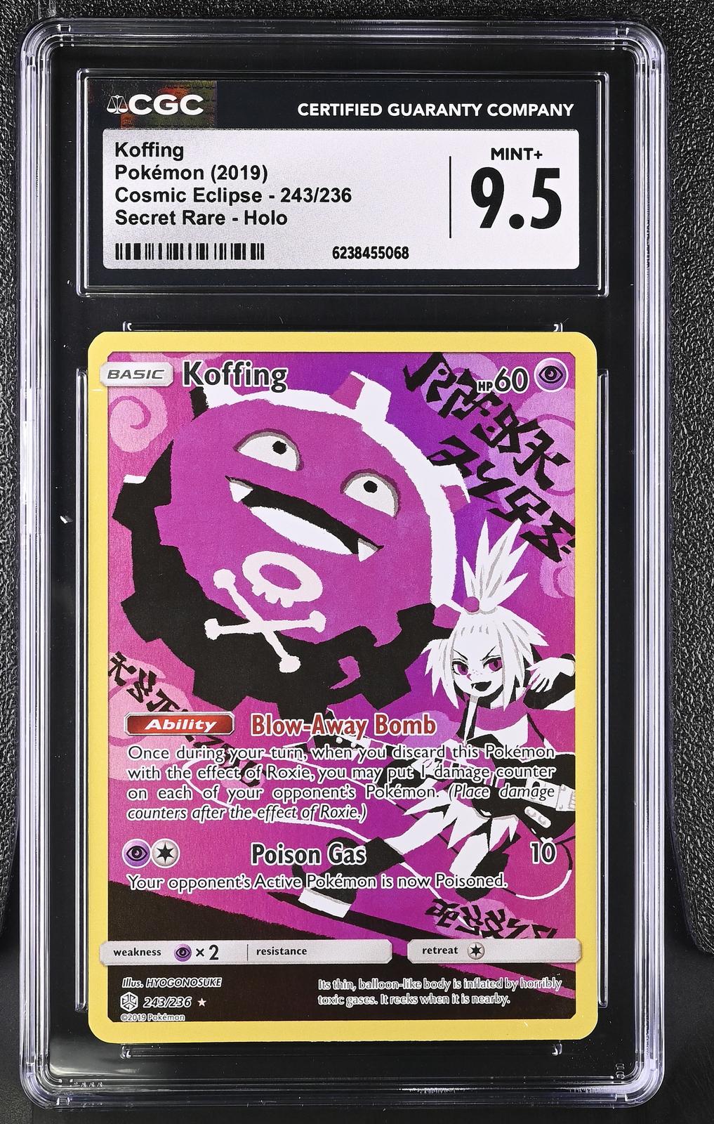 2019 Pokemon Cosmic Eclipse #243/236 Koffing Holo CGC 9.5