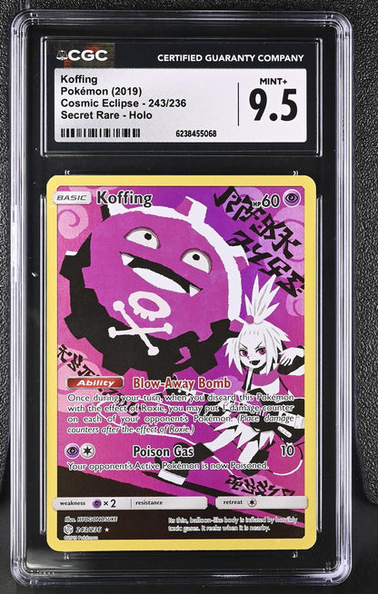 2019 Pokemon Cosmic Eclipse #243/236 Koffing Holo CGC 9.5