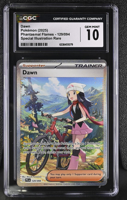2025 Pokemon Phantasmal Flames #129/094 Dawn SIR CGC 10
