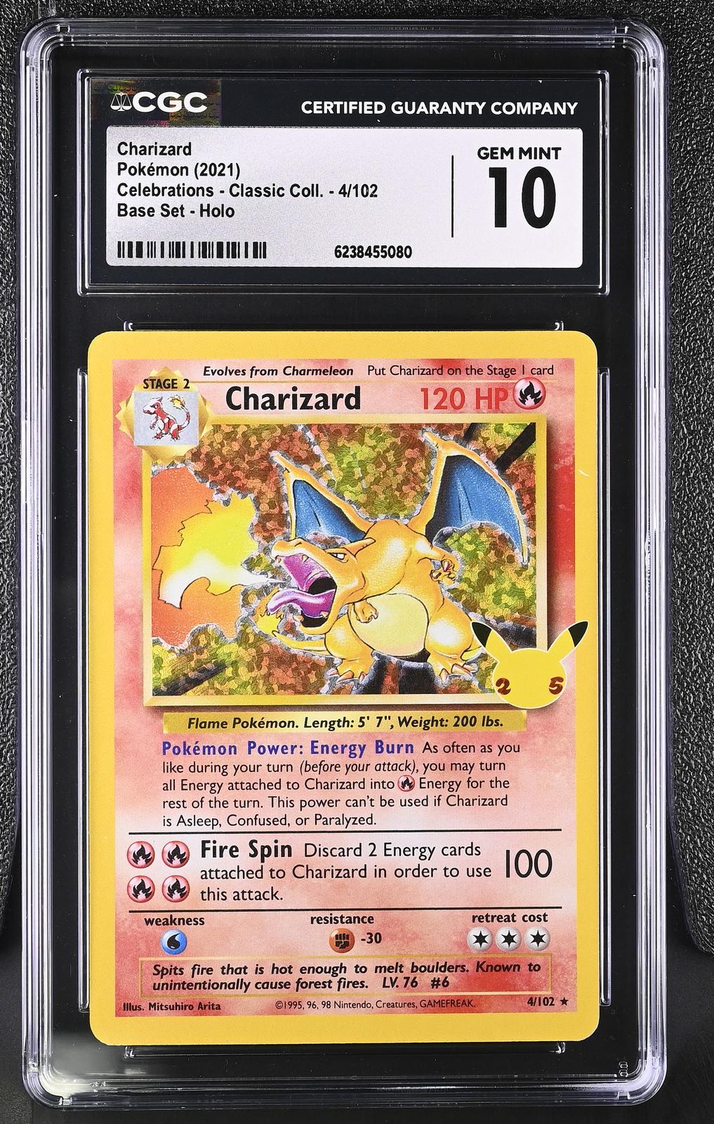 2021 Pokemon Celebrations - Classic Collection #4/102 Charizard Holo CGC 10