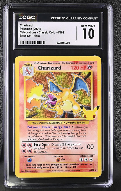 2021 Pokemon Celebrations - Classic Collection #4/102 Charizard Holo CGC 10