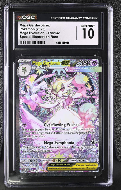 2025 Pokemon Mega Evolution #178/132 Mega Gardevoir ex CGC 10