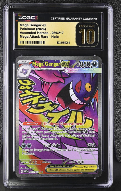 2026 Pokemon Ascended Heroes #269/217 Mega Gengar ex CGC 10 Pristine