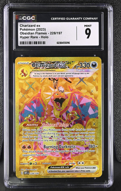 2023 Pokemon Obsidian Flames #228/197 Charizard ex CGC 9