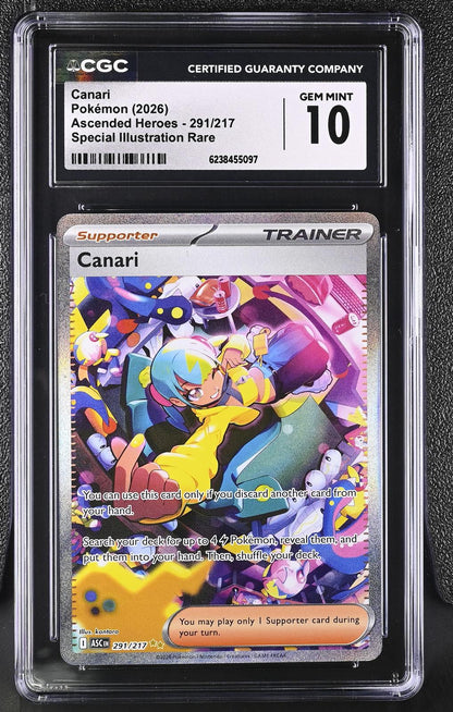 2026 Pokemon Ascended Heroes #291/217 Canari CGC 10