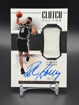 2018-19 Panini National Treasures #CF-RHY Robert Horry Clutch Factor Auto /99