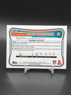 2026 Bowman #BCV-186 Jacob Rodriguez Rookie Chrome Red Geometric Refractor #/5