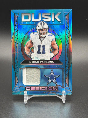 2024 Panini Obsidian #SDM-MPS Micah Parsons Dusk Memorabilia Blue #/25