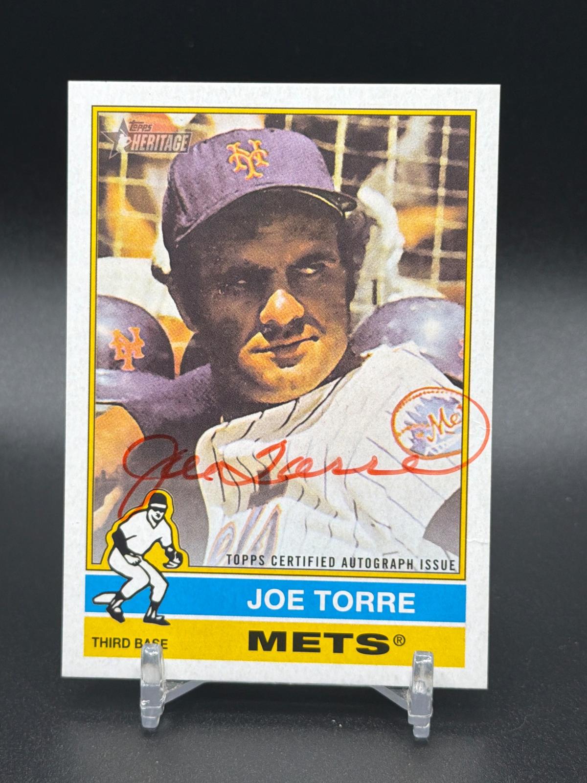 2025 Topps Heritage #ROA-JTO Joe Torre Real One Auto Special Edition Red Ink /76