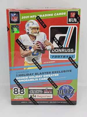 2021 Panini Donruss Football Factory Sealed Holiday Blaster Box