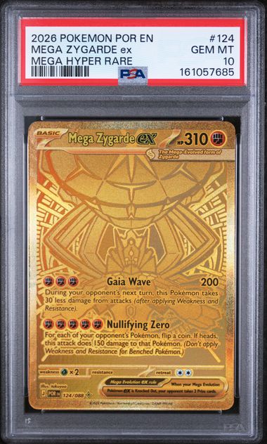 2026 POKEMON POR EN-PERFECT ORDER #124 MEGA ZYGARDE ex MEGA HYPER RARE PSA 10