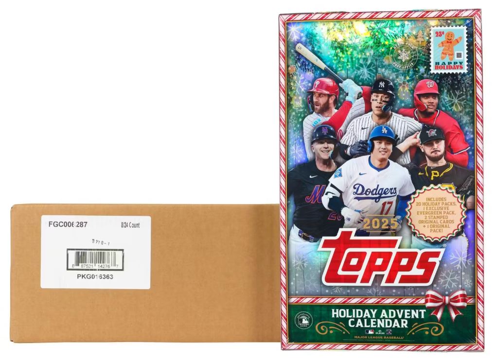2025 Topps Holiday Baseball Advent Calendar Case (8 Boxes)