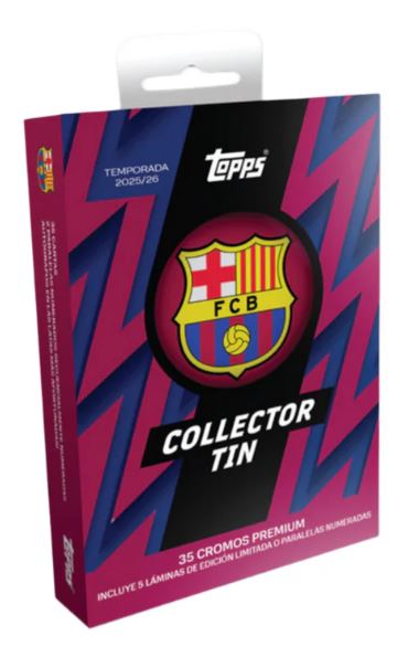 2025-26 Topps Soccer Barcelona Collector Tin (Presell)