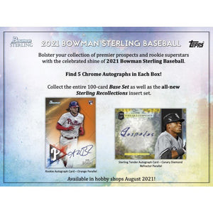 2021 Bowman Sterling Baseball Hobby Mini Box