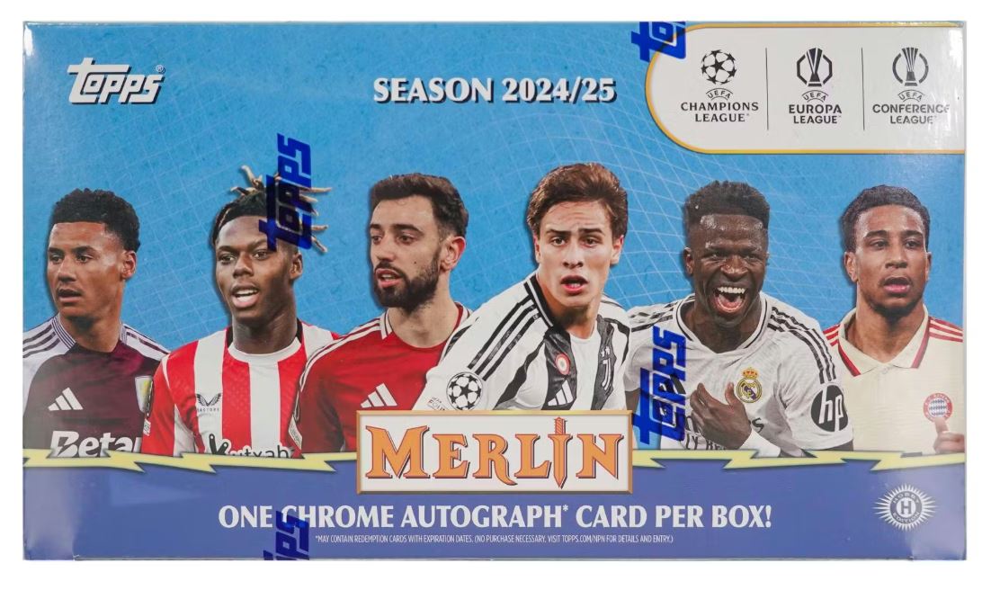 2024/25 Topps Chrome Merlin UEFA Club Competitions Soccer Hobby Box