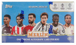 2024/25 Topps Chrome Merlin UEFA Club Competitions Soccer Hobby Box