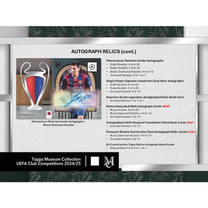 2024/25 Topps UEFA Club Competitions Museum Collection Soccer Hobby Box