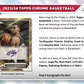 2023/24 Topps Chrome Basketball Hobby Box