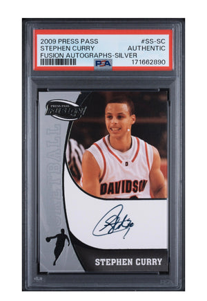2009 Press Pass #SS-SC Stephen Curry Rookie Fusion Auto Silver PSA Authentic