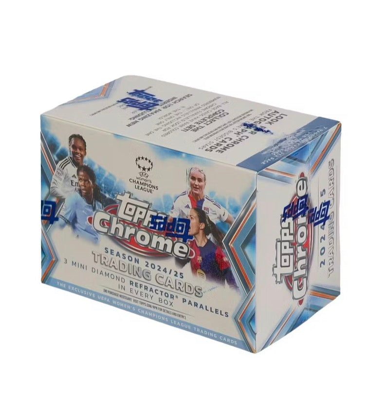 2024/25 Topps Chrome UEFA Women's Champions League Soccer 7-Pack Blaster Box