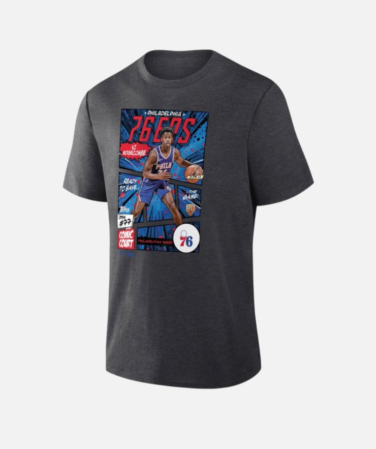 VJ Edgecombe Philadelphia 76ers Topps Comic Court Tri-Blend T-Shirt - Charcoal
