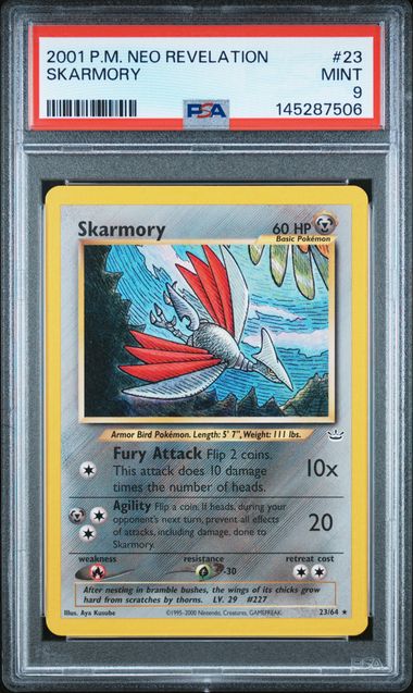 2001 POKEMON NEO REVELATION #23 SKARMORY PSA 9