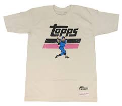 Mitchel & Ness Topps Heritage Cream Stripe Batter Tee