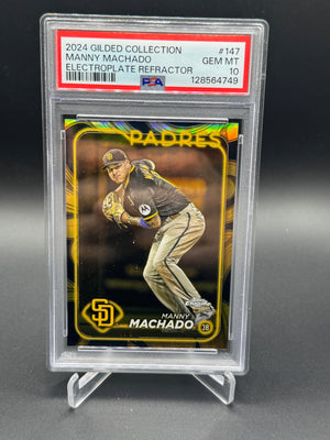 2024 Topps Gilded #147 Manny Machado Gold Electroplate Refractor /5 PSA 10