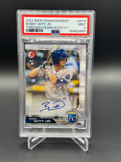 2022 Bowman Transcendent 1991 Bobby Witt Jr. Through the Years Auto 1/1 PSA 9 PC