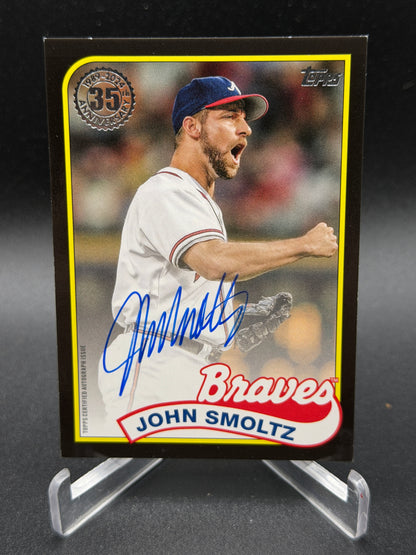 2024 Topps #89BA-JSM John Smoltz 1989 Auto Black /199