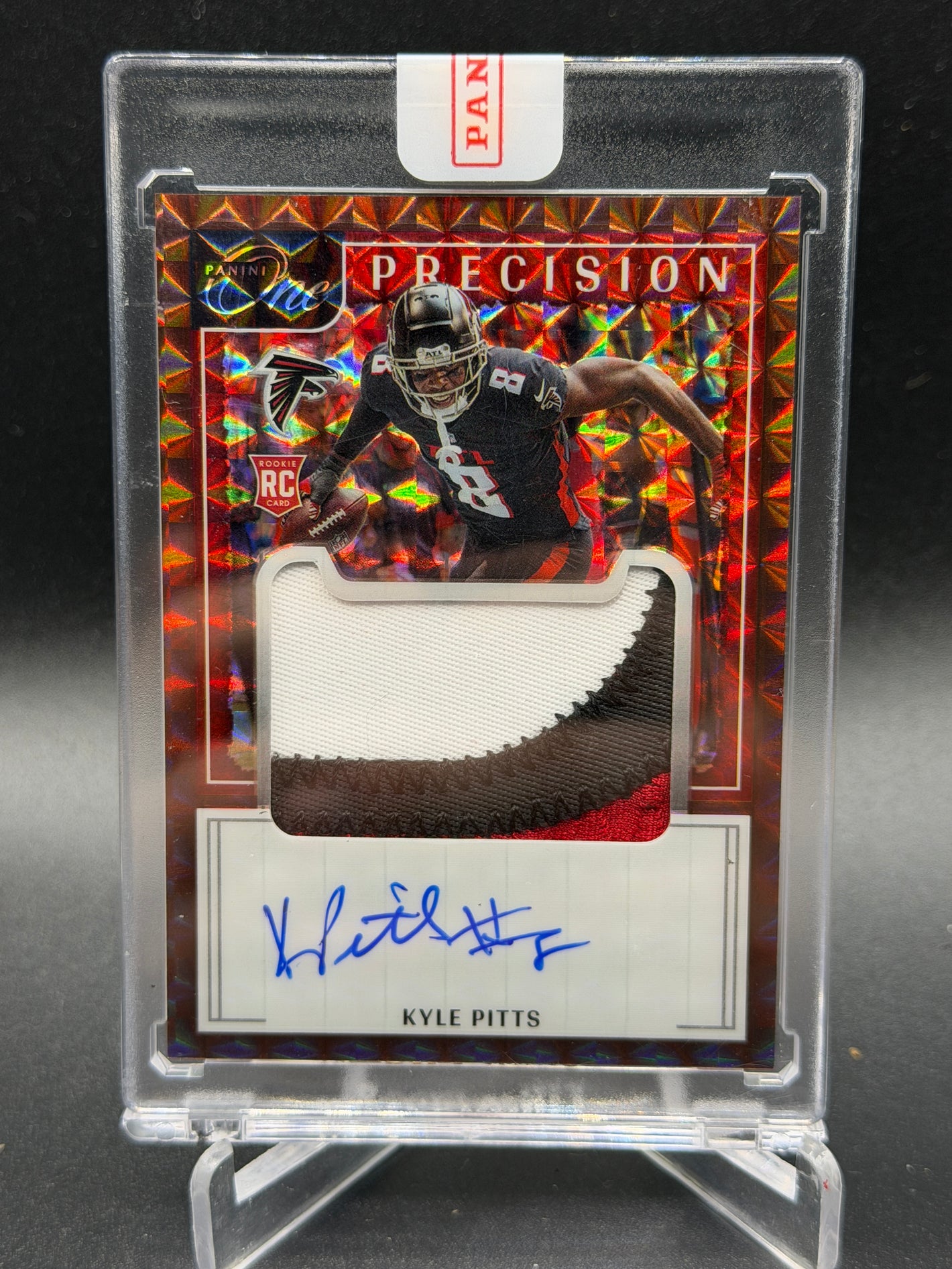 2021 Panini One #311 Kyle Pitts Rookie Precision Auto Patch Bronze #/25