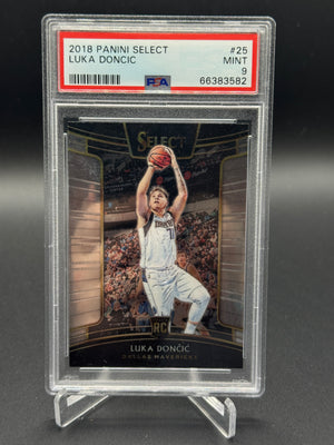 2018-19 Panini Select #25 Luka Doncic Rookie RC PSA 9
