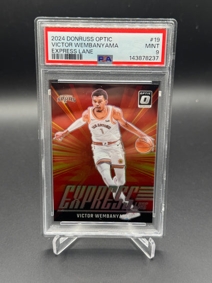 2024-25 Donruss Optic #19 Victor Wembanyama Express Lane PSA 9