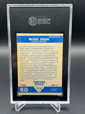 1987-88 Fleer #2 Michael Jordan Stickers SGC 3.5