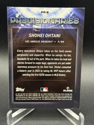 2025 Topps Pristine #PR-8 Shohei Ohtani Precisionaries Purple Refractors #/99