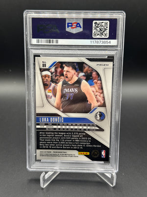 2024-25 Panini Prizm #89 Luka Doncic Prizms Ice PSA 10