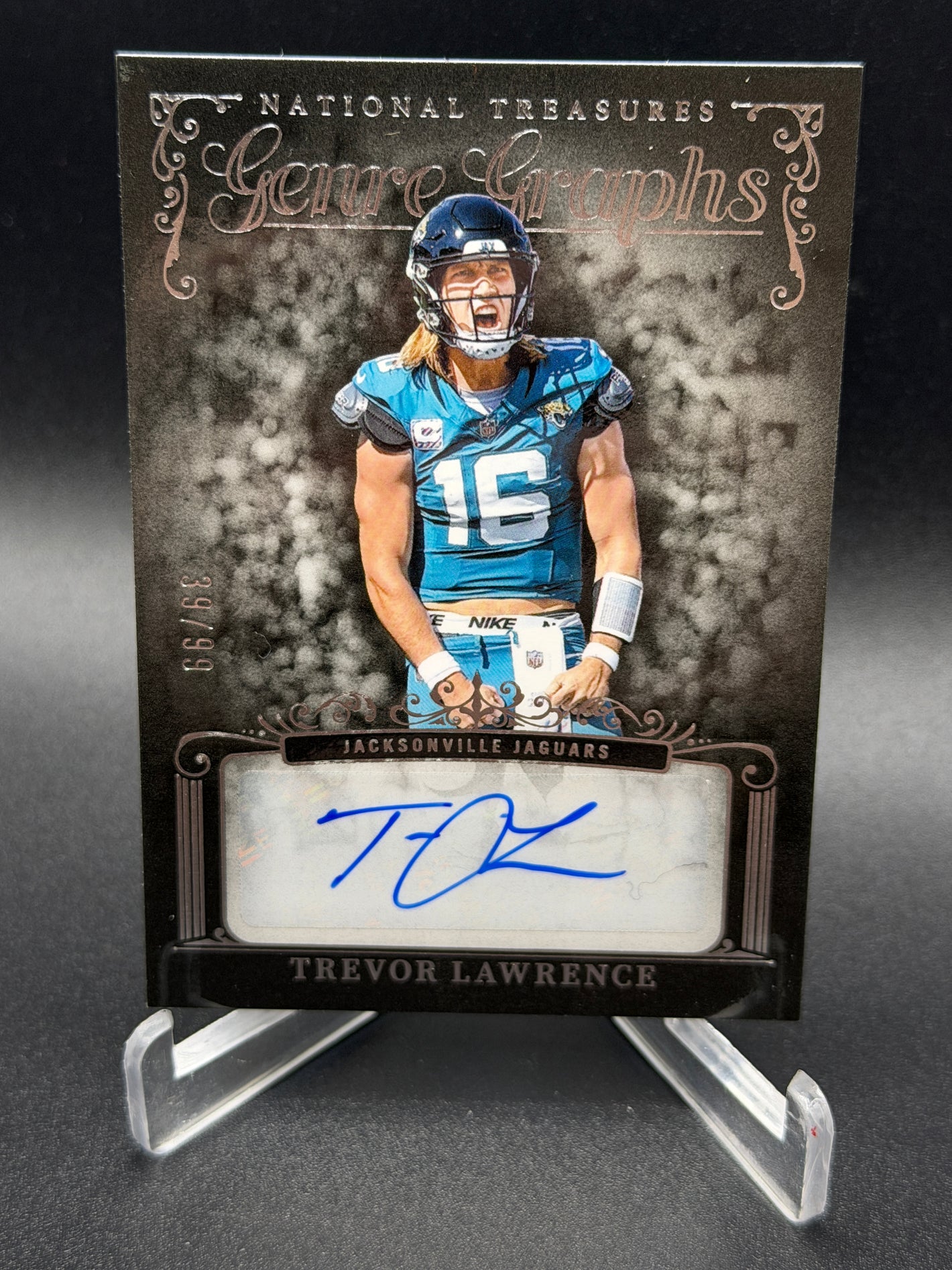 2025 Panini National Treasures #GG-TLE Trevor Lawrence Genre Graphs 39/99
