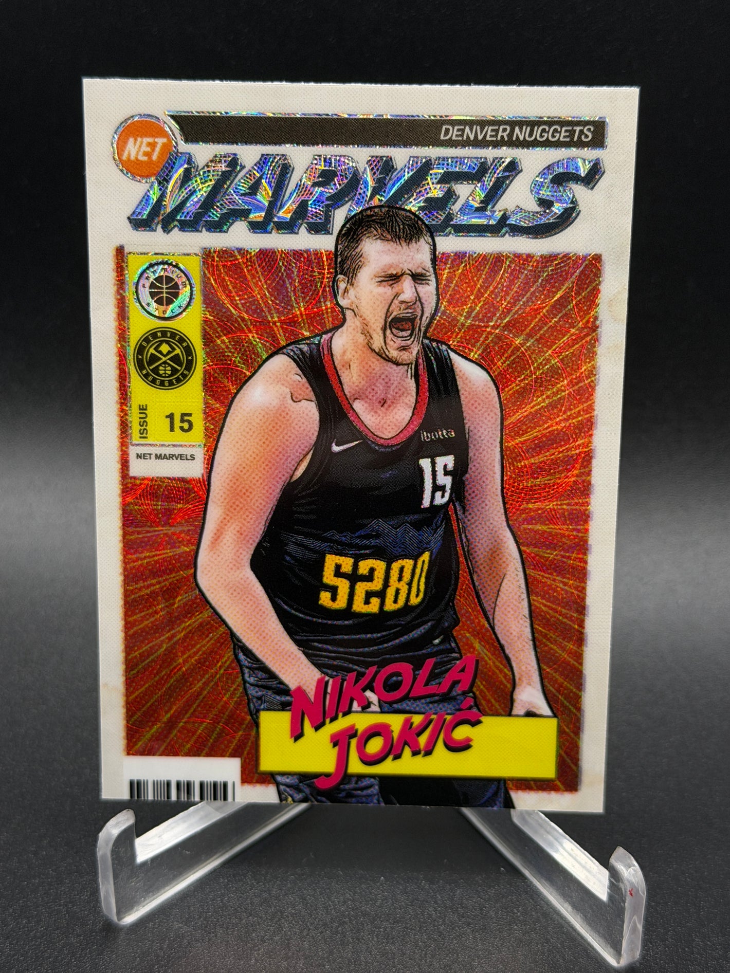 2023-24 Hoops Premium Stock #11 Nikola Jokic Retro Net Marvels Premium