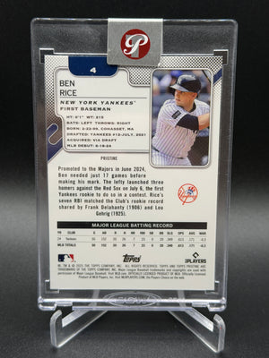 2025 Topps Pristine #4 Ben Rice Pristine Purple Refractors #/99