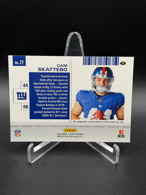 2025 Panini Select #27 Cam Skattebo Contenders Rookie Ticket Auto Variation