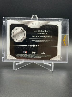 2025 Topps Five Star #FSS-JC Jazz Chisholm Jr. Silver Signatures Gold #/10