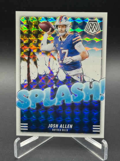 2025 Panini Mosaic #11 Josh Allen Splash Mosaic White #/25