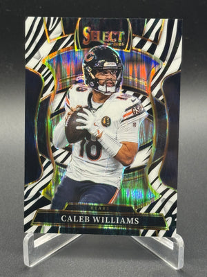 2025 Panini Select #73 Caleb Williams Zebra Prizm Shock