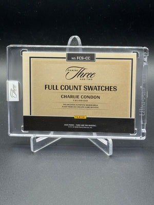 2025 Panini Three and Two #FCS-CC Charlie Condon Full Count Swatches Blue #/15