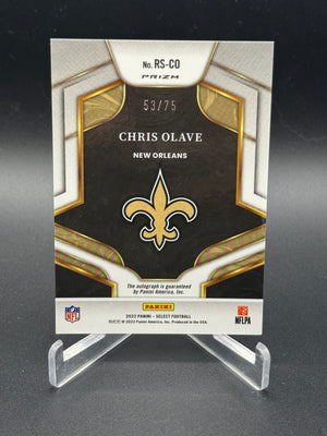 2022 Panini Select #RS-CO Chris Olave Rookie Signatures Blue Prizm #/75