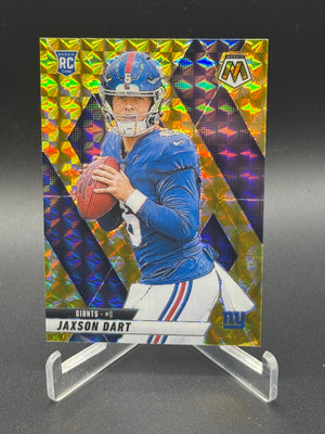 2025 Panini Mosaic #362 Jaxson Dart Rookie Reactive Yellow