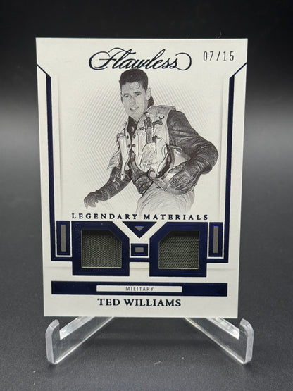 2023 Flawless #LM-TW Ted Williams Legendary Military Materials Sapphire /15
