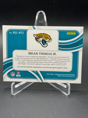 2024 Immaculate #RJL-BTJ Brian Thomas Jr. Rookie Jacket Logos #/14