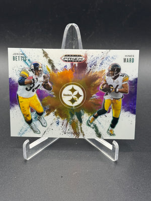 2025 Panini Prizm Black #12 Hines Ward / Jerome Bettis Dual ColorBlast
