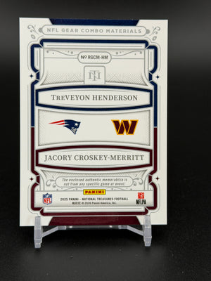2025 National Treasures TreVeyon Jacory Merritt NFL Gear Materials Gold /10